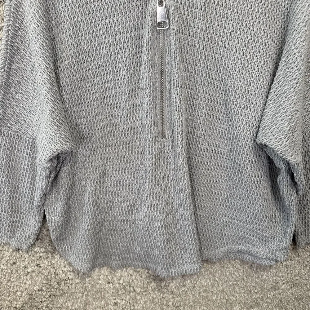 Alfani Woman 1X Knit Sweater Zipper Metallic Blouse Top Dolman Drop Sleeve - Picture 3 of 8